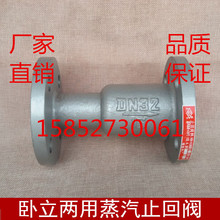 DN200 锅炉蒸汽油专用止回阀DN15 16高温卧立两用法兰止回阀 H41S