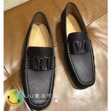 代购18新款Louis Vuitton/路易威登男鞋方头时尚套脚商务休闲皮鞋