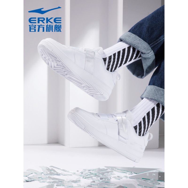 ERKE Men's Shoes Autumn 2019 New Type Slate Shoes Sports Shoes Korean Version Shoes Thick soles Versatile Casual Slate Shoes Men