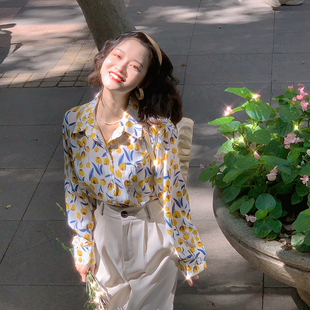 ATZ  法式港风郁金香印花衬衫