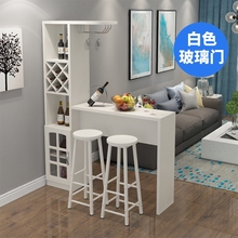 简约现代欧式酒柜吧台一体客厅隔断玄关柜靠墙简易家用小吧台桌