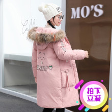 西子小荷冬季棉服女中长款加厚2018新款韩版显瘦中学生棉袄外套图片