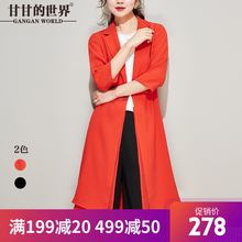 甘甘的世界2018夏装新款空调衫薄款西服女修身风衣开衫外套女图片