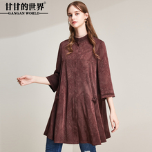 甘甘的世界2018秋季新款韩版宽松外套中国风复古风衣中长款女图片