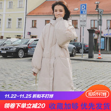 过膝羽绒棉棉衣学生女中长款棉袄18冬外套休闲显瘦棉服韩版女装潮图片
