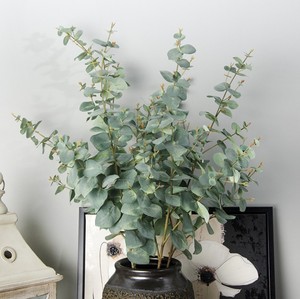 【彼岸花】新款长杆毛布尤加利仿真花尤加利插花配材仿真植物草