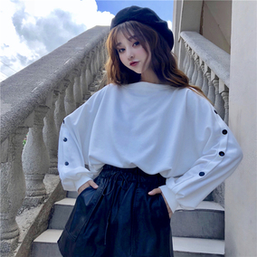 快手红人表妹儿同款上衣宽松t恤长袖个性潮20