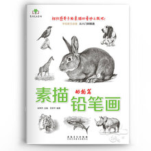自学手绘素描画教程教材美术爱好者零基础技法书籍入门素描绘画书 兔子狗虎猫等画法手绘素描从入门到精通 素描铅笔画动物篇 正版