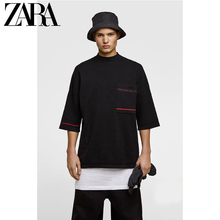 男装 00458407800 亚洲限定坐标印花口袋针织衫 新款 ZARA