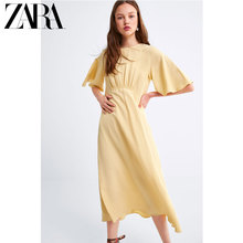 女装 04886048300 亚麻连衣裙 新款 ZARA