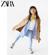新款 女童 配腰带垂性风衣外套 童装 ZARA 05854740756