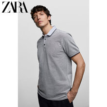 男装 拼接领短袖 POLO 新款 马球 ZARA 08373401400