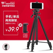 伟峰便携三脚架单反微单相机脚架摄影摄像三角架手机自拍直播支架