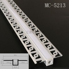 饰线条灯5213 led封边贴石膏板预埋式嵌入式硬灯条铝槽灯办公装