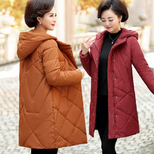 中年妈妈冬装羽绒棉服外套40岁中老年女装棉袄中长款2018新款棉衣图片