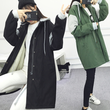 2018秋冬新款学生加厚韩版女装中长款棉袄棉服情侣BF棉衣大衣外套图片