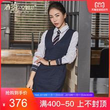 涟影2018新款职业装女装套装时尚气质马甲衬衫套裙商务正装工作服图片