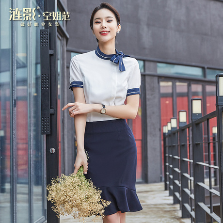 职业装女装套装时尚长袖前台工装气质OL空姐制服美容师工作服秋装商品大图