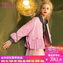 妖精的口袋旗舰店春装新款甜美休闲系带外套女春秋百搭短款图片