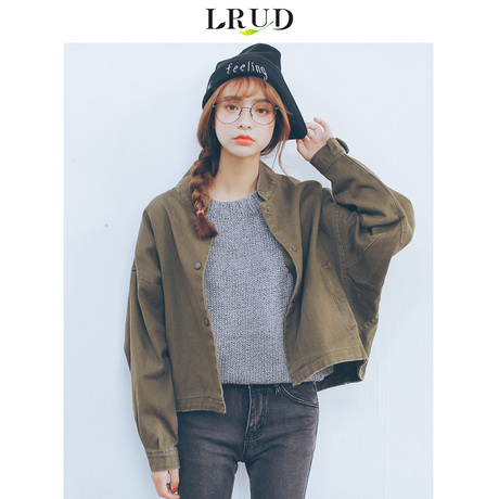 LRUD2018秋装新款女装棒球服外套女原宿风宽松韩版学生BF短款上衣商品大图