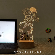 北欧守居詈皆3D夜灯 ins太空科幻宇宙台灯走心超火网红生日礼物