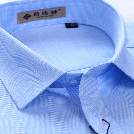 俞兆林短袖男士衬衫2018夏季上班浅蓝色薄款寸衣商务休闲衬衣男装商品大图