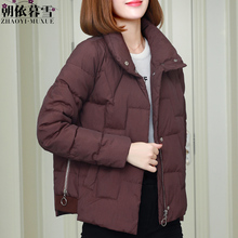 棉服女短款小棉袄女冬季2018新款潮韩版宽松百搭保暖棉衣外套女装图片