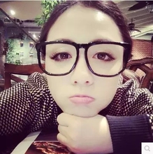 大脸眼镜框近视女圆脸潮超大黑框眼矩衅焦饩岛版 全框复古眼镜架