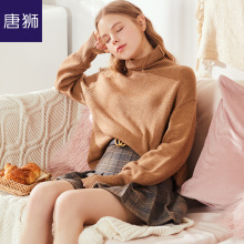 唐狮旗舰店2018秋冬季新款高领毛衣女宽松韩版毛线衣女套头潮图片
