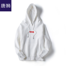 唐狮旗舰店2018秋冬新款卫衣女连帽前胸小章长袖加绒休闲宽松图片