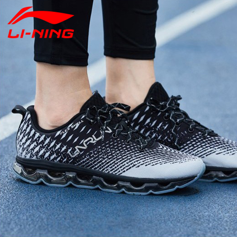 Li Ning Women's Running Shoe 2019 New ARHM124 Huiying Jogging Full Palm Air Cushion Integrated Weaving Sports Shoe