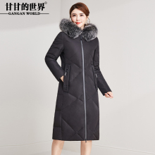 长款羽绒服女狐狸毛领2018冬季新款甘甘的世界遮肉保暖防风外套厚图片