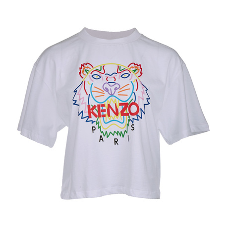 KENZO/高田贤三KEF862TS7674YP女士彩虹老虎头短袖短款T恤18新款商品大图