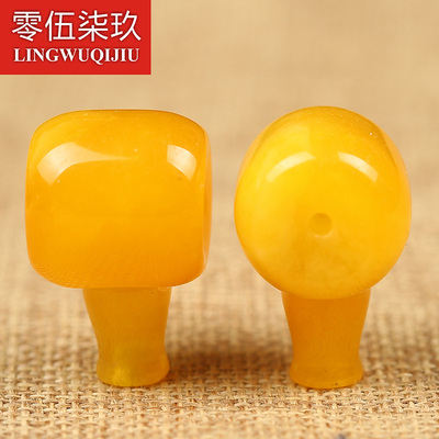天然黄玛瑙玉髓文玩三通佛头 108颗佛珠手串金刚星月菩提DIY配饰