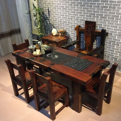 老船木茶桌椅实体店