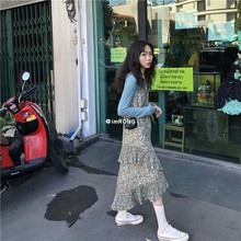 自留 复古古着 自制 碎花吊带连衣裙 春天ganjiao Roundshop