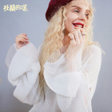 妖精的口袋通勤仙女上衣秋装2018新款短款早秋针织衫女外套韩版图片