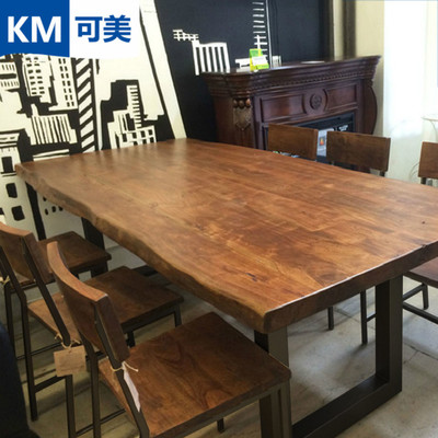 铁艺实木餐桌椅组合办公桌怎么样