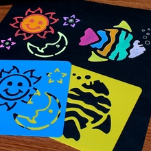 儿童学画画宝宝相册DIY配件绘画模板涂鸦涂色模板工具 1套6支