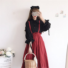 萝莉衬衣 可爱少女学生背带裙软萌秋 Lolita洛丽塔日常连衣裙套装