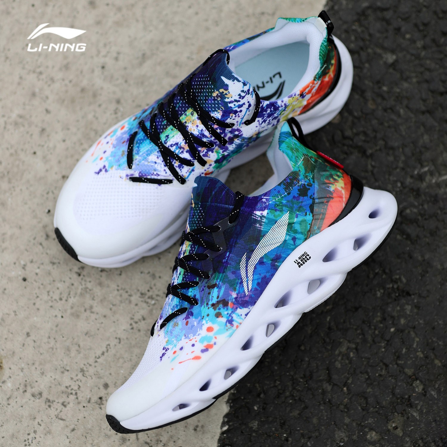 Li Ning Running Shoe Women's Shoe 2019 New Li Ning Arc Shock Absorbing and Breathable Running Shoe Low Top Sports Shoe ARHP108