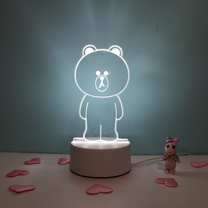 韩国ins少女布朗熊可爱小夜灯