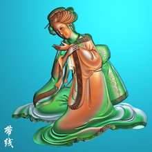 007古装 美女图带线 jdp 灰度图 浮雕图 精雕图侍女美女