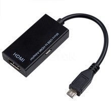 USB 安卓手机Micro HDMI线手机转高清HDMI转换器电视连接线