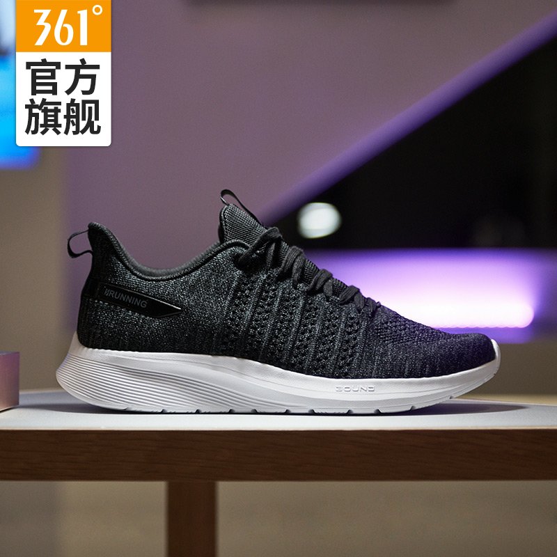 361 men's shoes, sports shoes, 2019 spring lightweight running shoes, 361 degree woven shock absorption, wear-resistant, casual and breathable running shoes