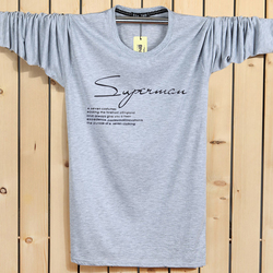 春秋季男士长袖T恤棉宽松大码青年韩版薄款上衣服秋衣男装打底衫