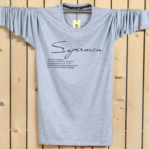 春秋季男士长袖T恤棉宽松大码青年韩版薄款上衣服秋衣男装打底衫