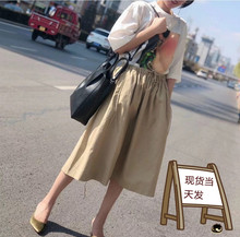 休闲百搭宽松A版江南布衣风半身裙腰裙5J4400280 2019夏季新品