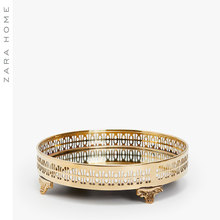 Zara Home 金色圆形金属托盘 44737043302