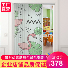 定制儿童折叠隐形推拉移门隔断屏风帘客厅阳台厨房室内门安装 个性